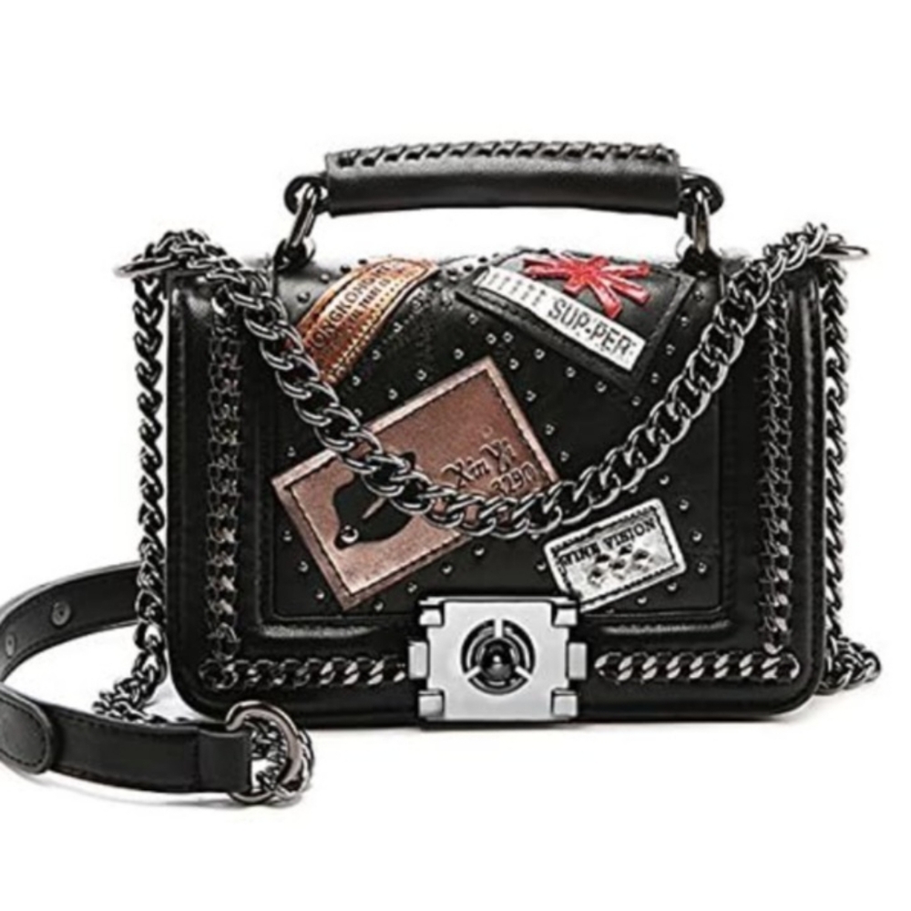 Black Steampunk Novelty Shoulder Bag - Picture 7 of 7